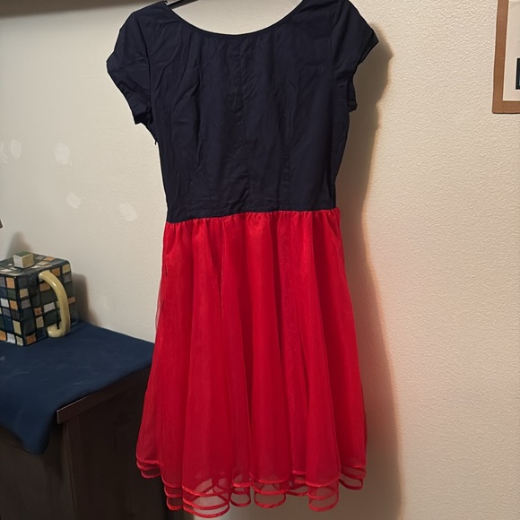 Eshakti Cotton Shimmer Tulle Dress Vintage 50's, pockets Sz 10 custom NWOT - Picture 4 of 6